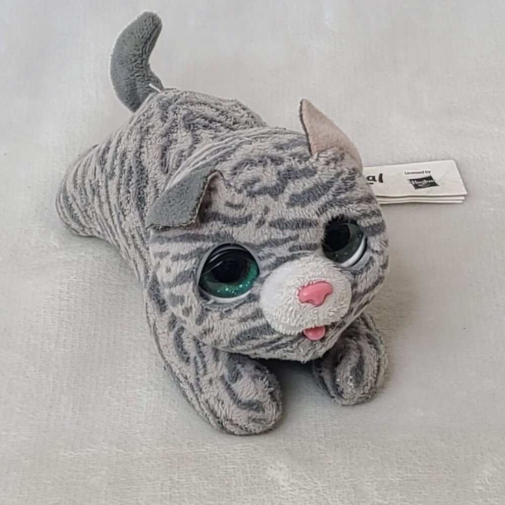 FurReal Newborns Kitty Kitten Interactive Plush Pet Gray Striped w/ Sound - Picture 2 of 8